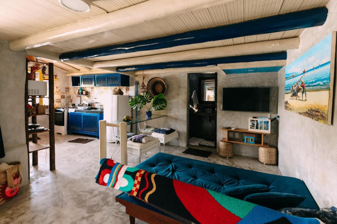 הוילה Casinha Azul Caraiva - Casa Completa Na Beira Do Rio מראה חיצוני תמונה