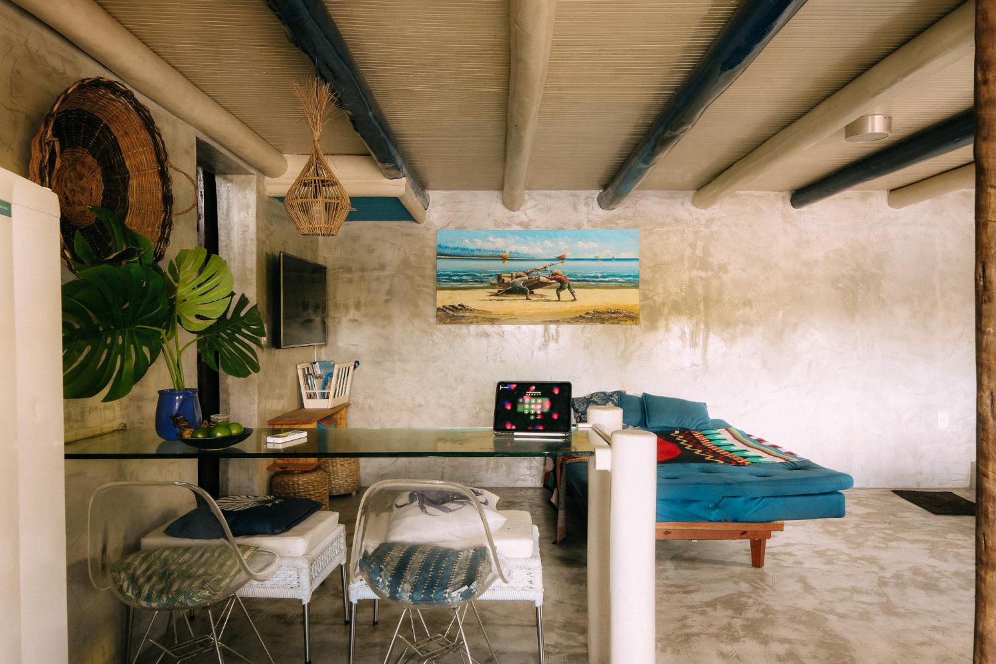 הוילה Casinha Azul Caraiva - Casa Completa Na Beira Do Rio מראה חיצוני תמונה